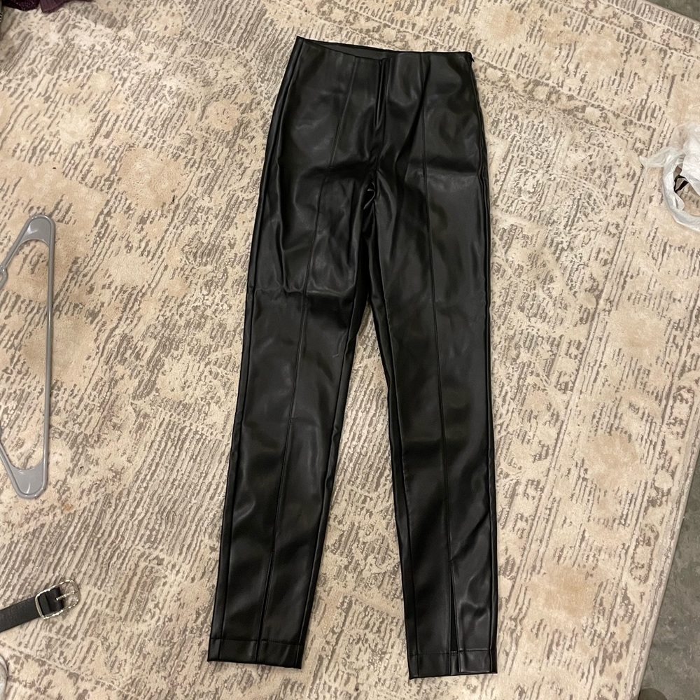 Forever 21 Black Leather Pants